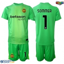Otroški Nogometni dresi Inter Milan Yann Sommer #1 Vratar Tretji 2025-26 Kratek Rokav (+ Kratke hlače)